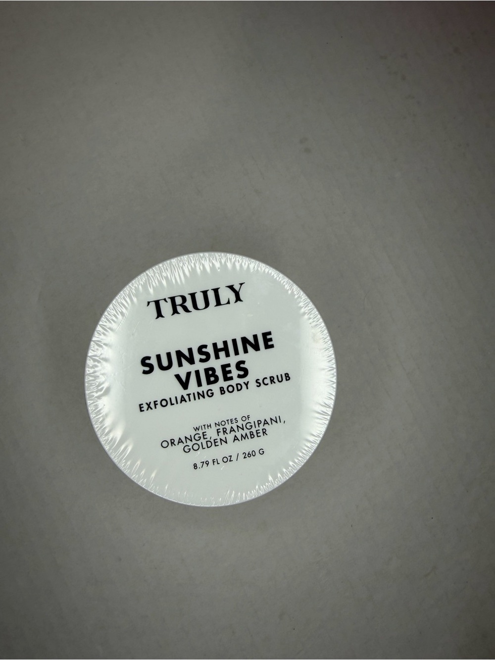 TRULY Sunshine Vibes Exfoliating Body Scrub - White and Pale Yellow